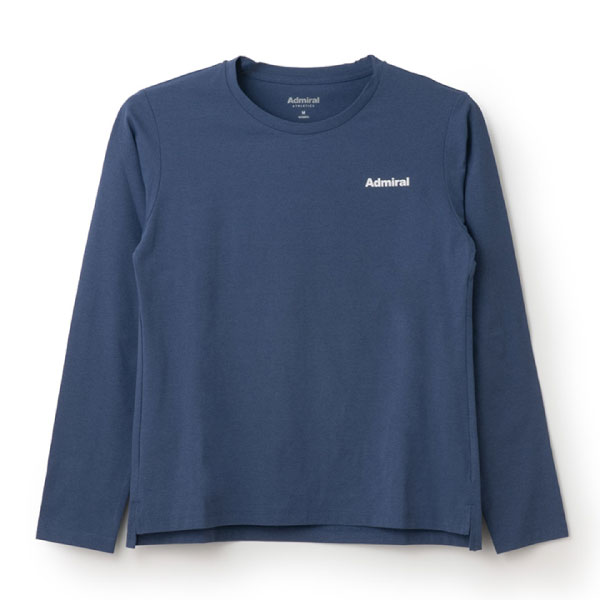 アドミラル テニス サイドアシメスリットTEE Lサイズ　ネイビー アドミラル テニス サイドアシメスリットTEE Lサイズ ネイビー