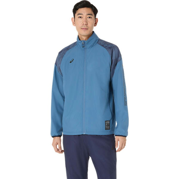 アシックス 裏トリコットグラフィックウインドブレーカージャケット （ 2031F175-401 ）[ asics MWJ メンズ ]25FW
