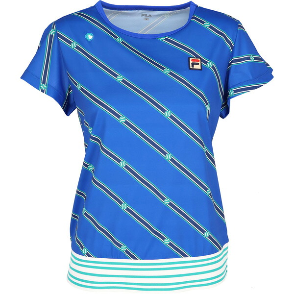 【予約商品 8月上旬発売予定】フィラ ゲームシャツ （ CZ6FGW001-ROY ）[ FILA LS レディース ]26FW｜ウインザーラケット店