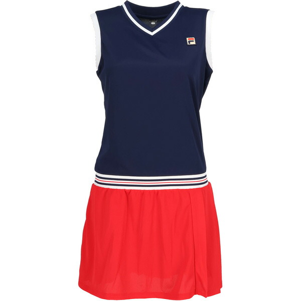 【SALE】フィラ ワンピース CZ6SGW040-NV0 [ FILA LS レディース ]26SS｜ウインザーラケット店