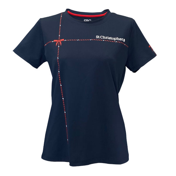 仙クリストファー リボンテープシャツ  （ STC-BFW2081-NV ）[ St.Christopher LS レディース ]26SS