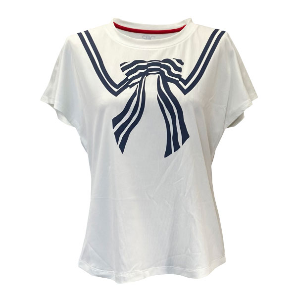 仙クリストファー リボンセーラーシャツ （ STC-BFW2091-WH ）[ St.Christopher LS レディース ]26SS