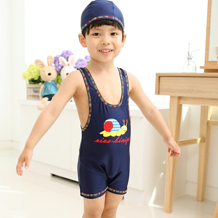 windygirl Boy (child) swimming cap swimsuit set bathing suit [arrival