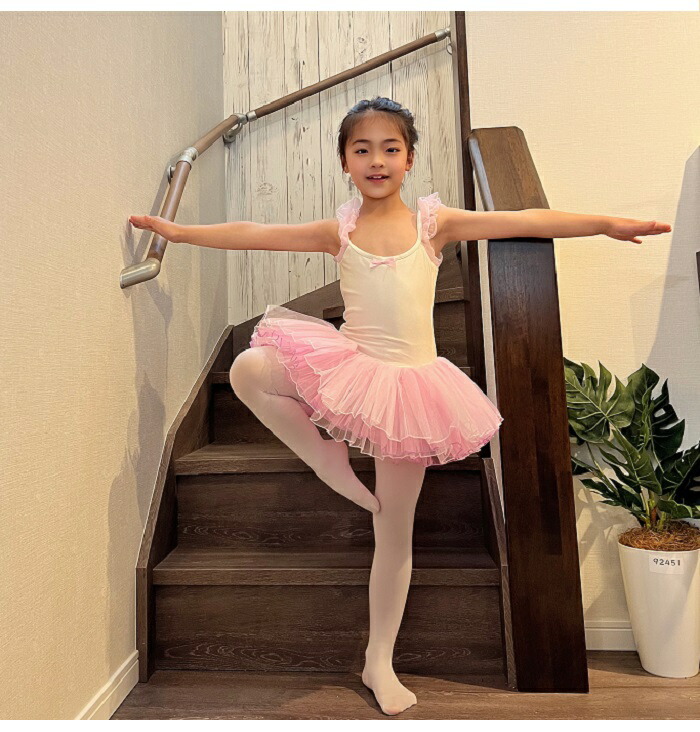 バレエ レオタード 子供 バレリーナ 120 子供用 ピンク バレエ