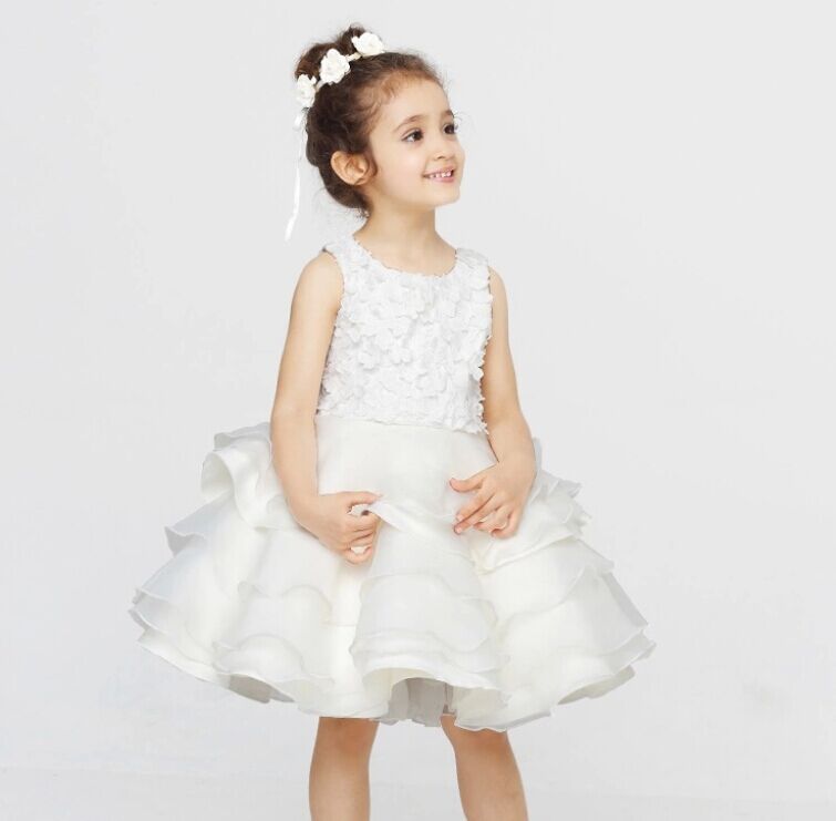 girls white graduation dress