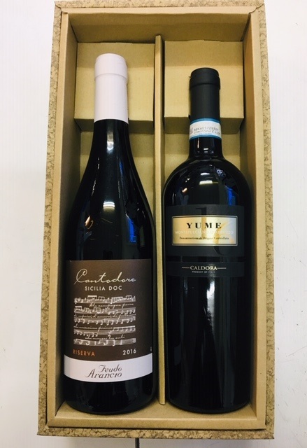 イタリア銘醸赤ワイン2本セット（箱入り） カルドーラ YUME フェウド アランチョ カントドーロ 母の日 父の日 プレゼント 家飲み イタリア シチリア産 アブルッツォ産