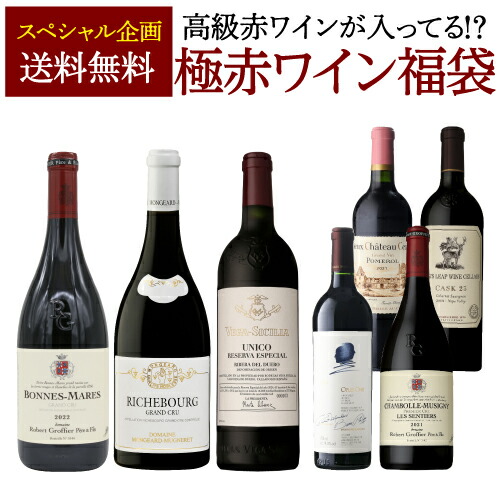 送料無料 極の赤ワイン福袋 1本入 運が良ければ 1本 15万円相当 神 ワイン入！ 【先着300セット限り】赤ワイン リカマン 福袋 WK 【お一人様10本まで】