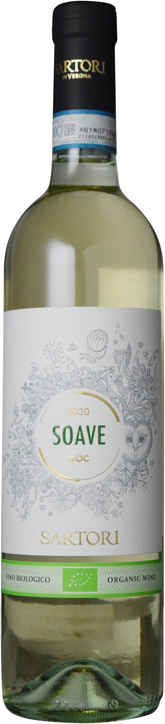 カーサ サルトーリ ソアーヴェ オーガニック イタリアワイン 白ワイン 辛口 750ml Casa Vinicola SARTORI SPA  SOAVE DOC ORGANIC ビオ 自然派ワイン wine ギフト 御歳暮 超大特価