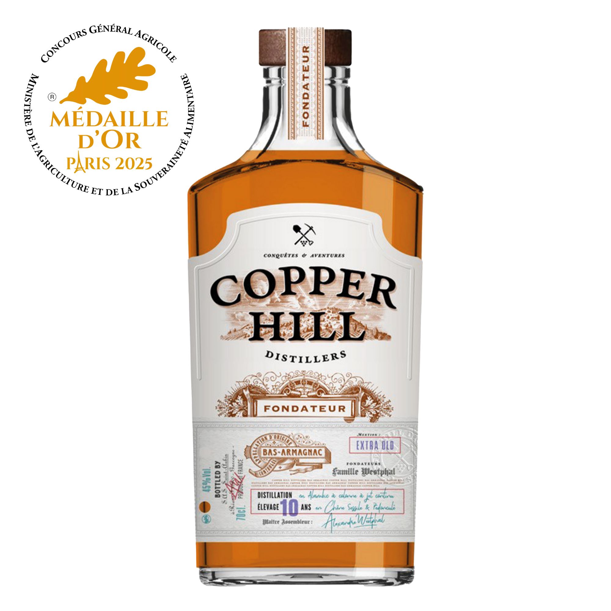 コッパー ヒル アルマニャック ブランデー XO 金賞 700ml 45% フランス 無添加 高級 10年 熟成 なめらか 母の日 父の日 贈り物 記念日 お祝い 退職祝い 誕生日 ギフト プレゼント 送料無料|Winenot 店