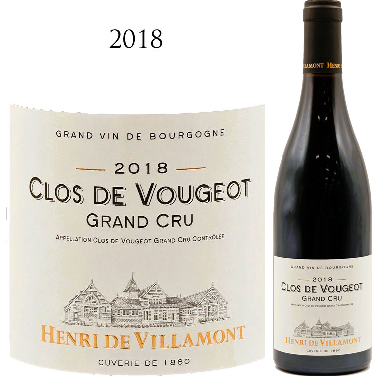 クロ ド ヴージョ [2018] アンリ ド ヴィラモン Clos De Vougeot Grand Cru Henri de VILLAMONT 750ml 特級畑｜青山ワインマーケット