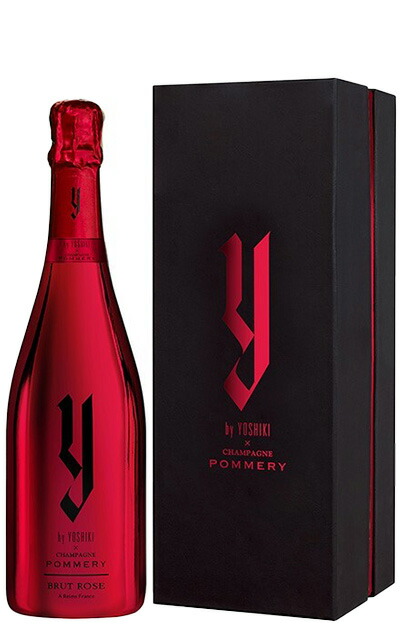 【箱入り】Y by Yoshiki × シャンパーニュ ポメリー ブリュット ロゼ ワイ バイ ヨシキ シャンパーニュ ポメリー ロゼ 辛口 750ml Y by YOSHIKI x Champagne Pommery Brut Rose|うきうきワインの玉手箱