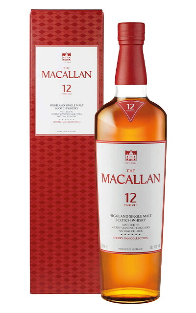 【正規品 箱入】ザ マッカラン シェリーオーク 12年 ハイランド シングル モルト スコッチ ウイスキー シェリーカスクTHE MACALLAN AGED 12 YEARS HIGHLAND SINGLE MALT SCOTCH WHISKY｜うきうきワインの玉手箱