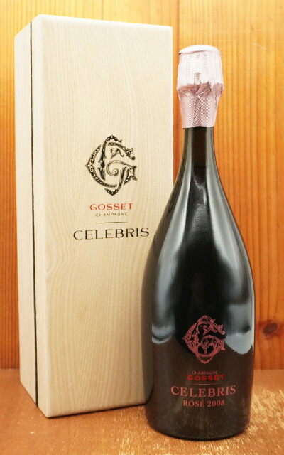 【豪華箱入】ゴッセ シャンパーニュ セレブリス ロゼ エクストラ ブリュット ヴィンテージ 2008 ゴッセ社 正規品Champagne GOSSET Celebris Rose Extra Brut Vintage 2008｜うきうきワインの玉手箱