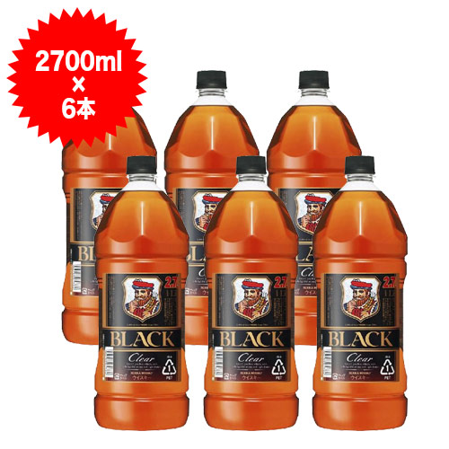 【送料無料 6本セット】ブラックニッカ クリア 2700ml×6本 ケース[6本入り]ブレンデッド ウイスキー ニッカウイスキー 正規品 2700ml 37％ 大容量 BLACK NIKKA CLEAR BLENDED WHISKY