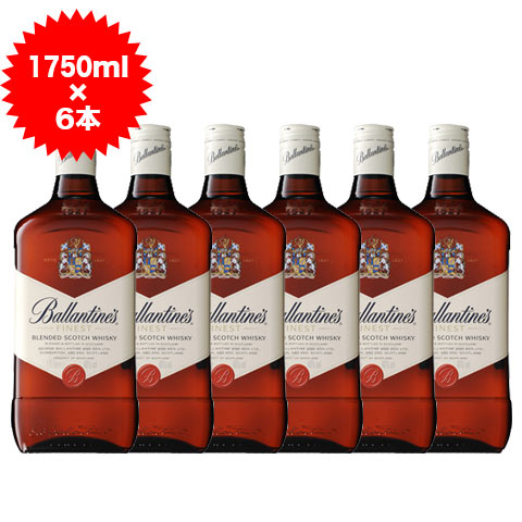 楽天市場 送料無料 6本セット バランタイン ファイネスト 1750ml 6本 ケース 6本入り 正規品 ブレンデット スコッチ ウイスキー 40 ハードリカーballantines Finest 1750ml 6 Blended Scotch Whisky 1750ml 40 うきうきワインの玉手箱