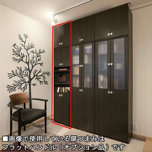 突っ張り安全ラック 高さ２５０～２５９ｃｍ幅６０～７０ｃｍ奥行１９ｃｍ厚棚板（棚板厚2.5cm）　本体棚扉サイズ:上扉72.5cm+下扉62.6cm (高さ\u003dラック高さ178cm+突張棚高さ65cm+伸縮突張金具) 飾り棚付両開き扉突っ張り安全ラック