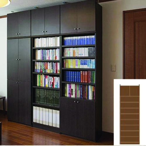 最安 大型書斎収納 深型収納 扉付き書棚 M3 オーダー収納 ビデオ Cdなどの収納に Diy 大型書斎収納 奥行46cm高さ259 268cm幅60 70cm 標準棚板 厚さ1 7cm 大型書斎収納 超人気の Lexusoman Com