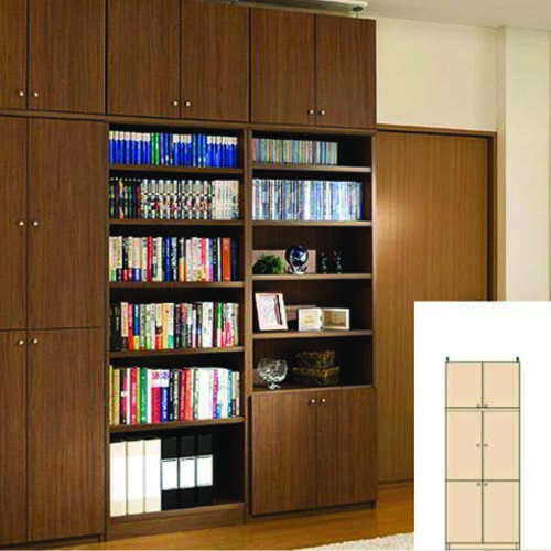 新作人気 耐震対策本棚 薄型全面扉本棚 薄型本棚 G2 オーダー本棚 タオル 教科書などの収納に 簡単リフォーム 天井ぴったり本棚 高さ２２６ ２３５ｃｍ幅４５ ５９ｃｍ奥行１９ｃｍ 標準棚板 厚さ1 7cm 本棚 ラック カラーボックス