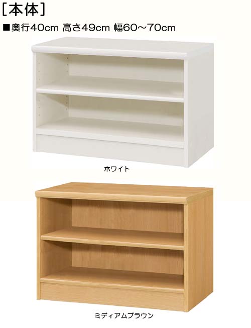 木製玄関収納 高さ４９ｃｍ幅６０～７０ｃｍ奥行４０ｃｍ 作品シェルフ 図書コーナー本棚 幅1cm単位でオーダー 標準棚板収納 木製玄関収納 本棚 幅 65 cm 横幅 指定