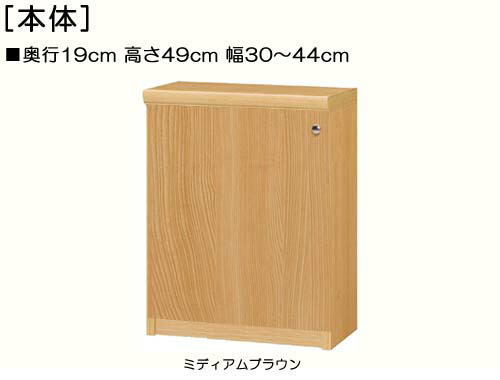 全面扉子供用本棚 高さ４９ｃｍ幅３０～４４ｃｍ奥行１９ｃｍ厚棚板（棚板厚み2.5cm） 片開き(左開き/右開き) 全面扉付集会所棚 本棚 幅 33 cm 寸法 指定