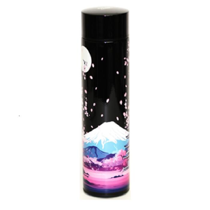 【百貨店大売り出し10％オフ】縁音 山中塗ステンレスマグボトル 450ml  桜 民芸品 保温 保冷 無意味さ二重社会システム ステンレス鋼製 持ちはこぶ用 0.45L 魔法瓶 螺子釘手合い 合切袋付き添い人 和柄 吸い筒 日本製 石川県加賀市 塗物 言い慣わし芸術品 言い慣わし科学技術 盛りだくさん色合い SAKURA 桜柄 富士 和口当たり