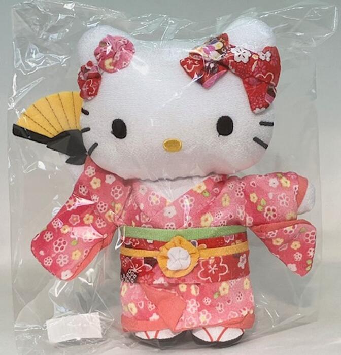 楽天市場】キティ ぬいぐるみ 人形 キティちゃん ピンクの着物 Lサイズ