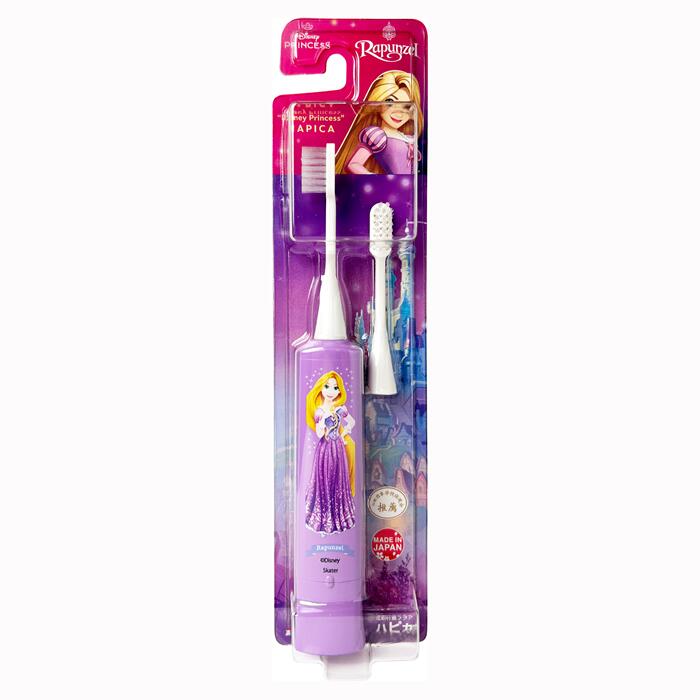ミニマム DBC-5PURZ ディズニープリンセスハピカ ラプンツェル 電動付き歯ブラシ 日本製 電動歯ブラシ 替えブラシ付 こども やわらかめ コンパクトヘッド 乾電池式 可愛い ディズニー キャラクター Disney 塔の上のラプンツェル 女の子 歯ブラシ 歯磨き 歯周病対策 虫歯予防画像