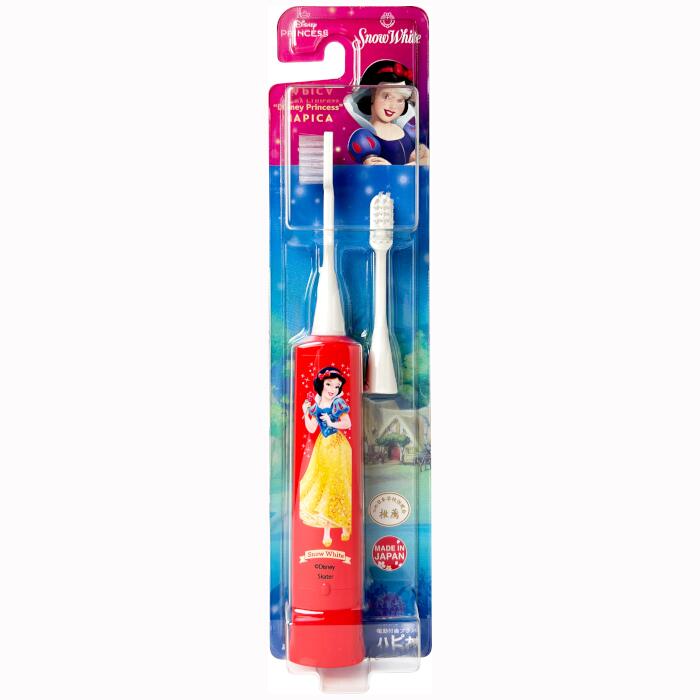 ミニマム DBC-5RSW ディズニープリンセスハピカ 白雪姫 電動付き歯ブラシ 日本製 電動歯ブラシ 替えブラシ付 こども やわらかめ コンパクトヘッド 乾電池式 可愛い ディズニー キャラクター Disney しらゆきひめ 歯ブラシ 歯磨き 歯周病対策 虫歯予防 デンタルケア画像