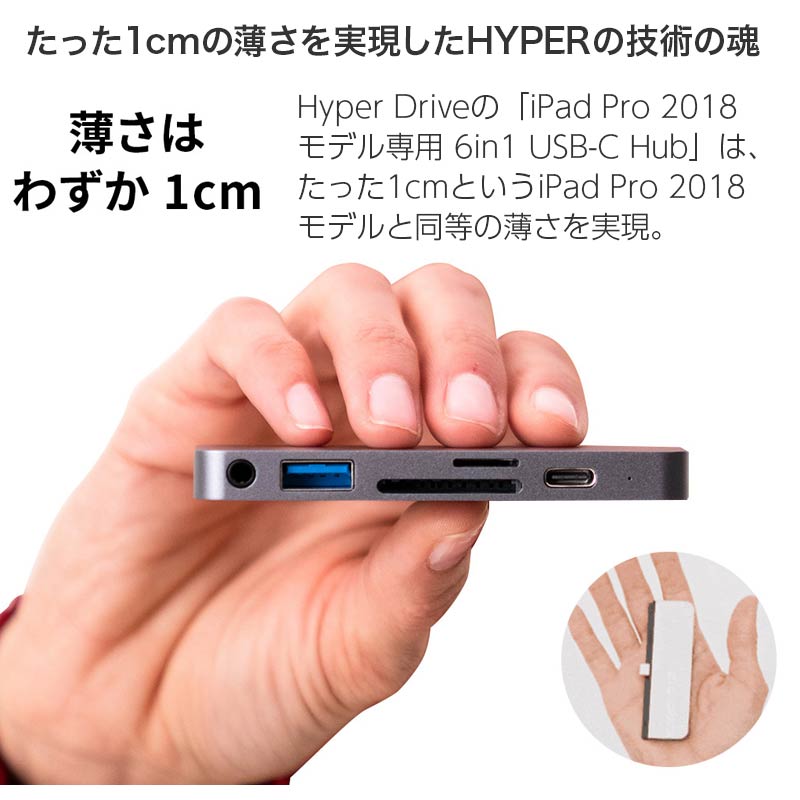 【楽天市場】【送料無料】【あす楽】 USB Type c ハブ HyperDrive iPad Pro 6-in-1 USB-C Hub アイ