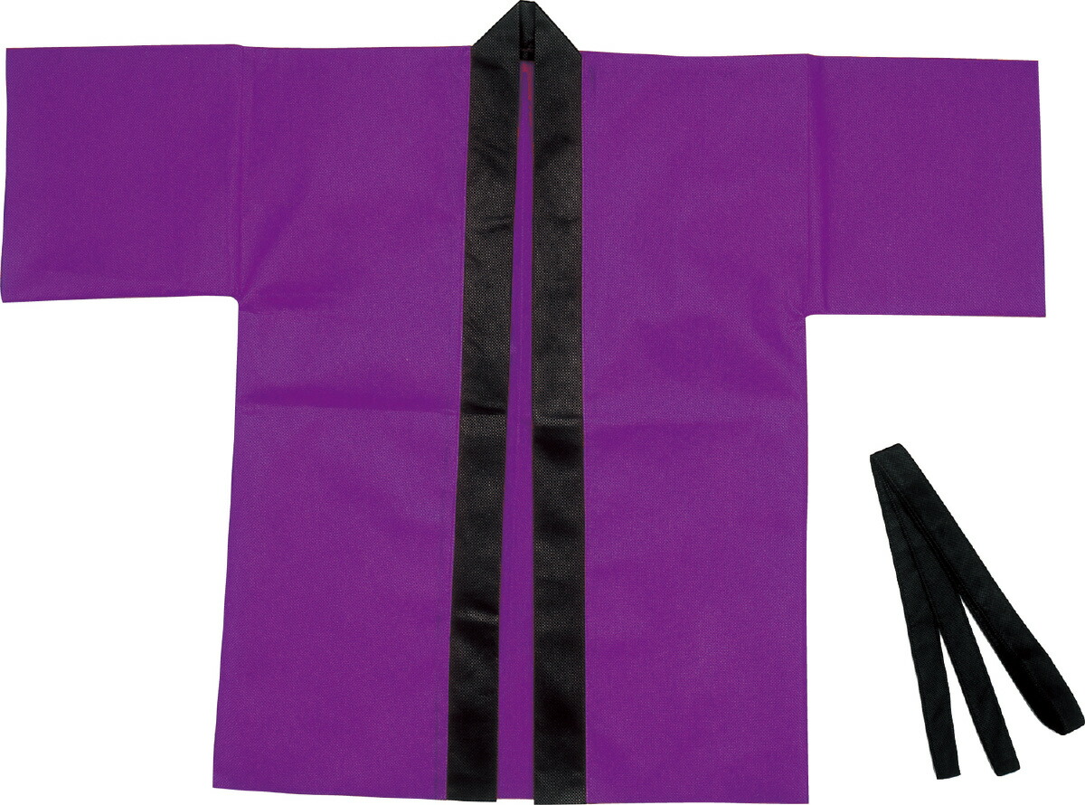楽天市場 カラー不織布ハッピ 子供用 ｊ 紫 ウィングス