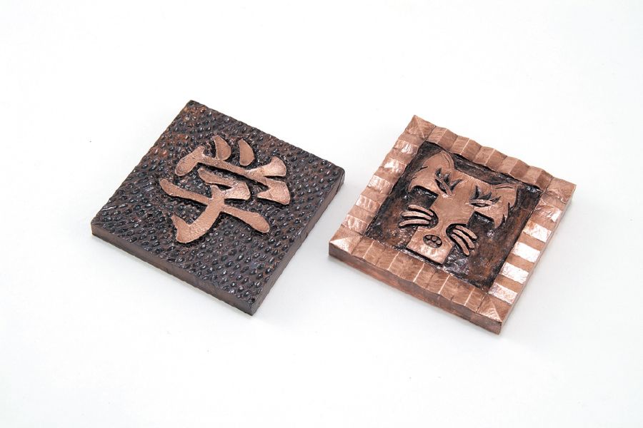 楽天市場】へら押し彫金レリーフセット 大 額付 【 金属 彫金 銅板