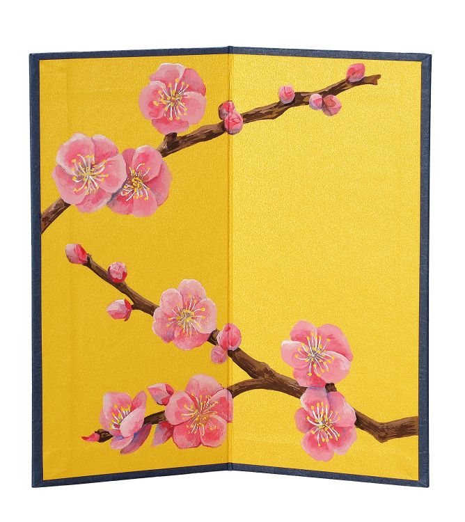 楽天市場】二曲屏風（中）【金屏風】【和雑貨】【ミニ 金】 : 花火と