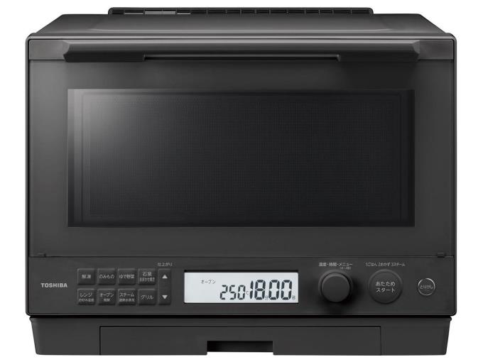【2022年製】TOSHIBA ブラック電子レンジ TOSHIBA 過熱水蒸気オーブンレンジ 石窯ドーム ブラック [26L