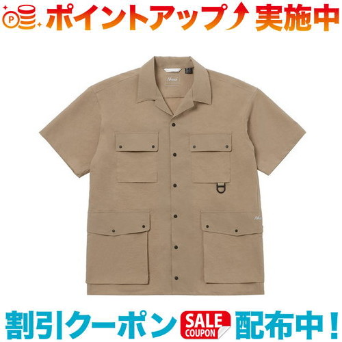 クーポン配布中☆(NANGA)ナンガ DotAir UTILITY PK SHORT SLEEVE SHIRT (BEG) M