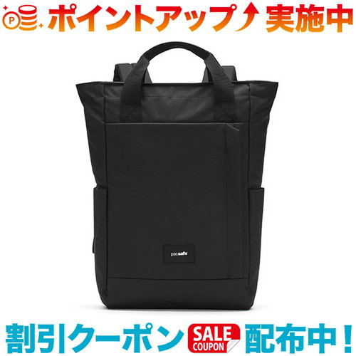クーポン配布中☆(PacSafe)パックセーフ GO トートパック (ジェットブラック)