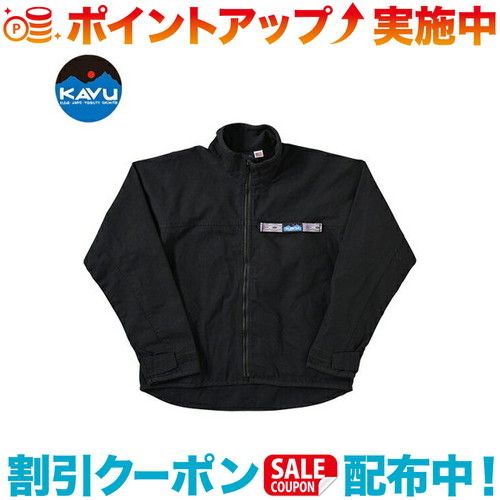 クーポン配布中☆(KAVU)カブー フルジップスローシャツ Jet Black L