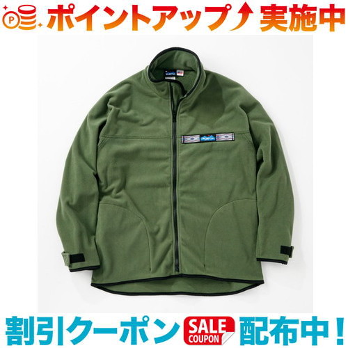 クーポン配布中☆(KAVU)カブー フルジップ フリーススローシャツ Moss S