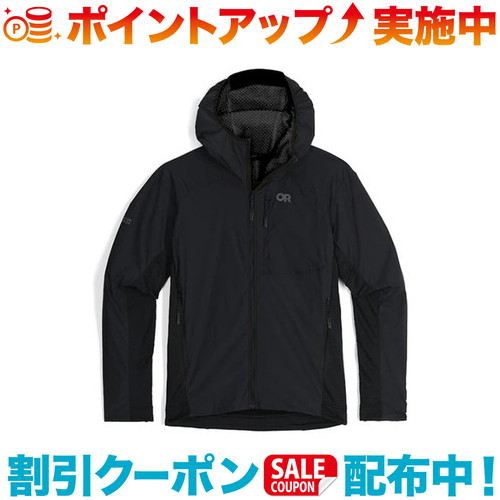 クーポン配布中☆(OUTDOOR RESEARCH)アウトドアリサーチ メンズ デビエイターフーディ ソリッドブラック M