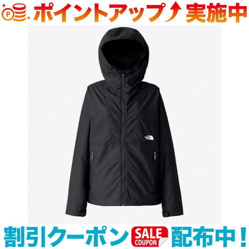 クーポン配布中☆(THE NORTH FACE)ザ・ノース・フェイス コンパクトジャケット (ブラック) | レディース