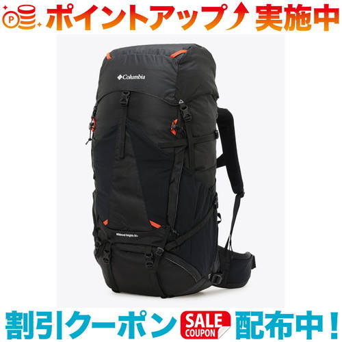 クーポン配布中☆(Columbia)コロンビア ワイルドウッドハイツ50L+10Lバックパック (Black)
