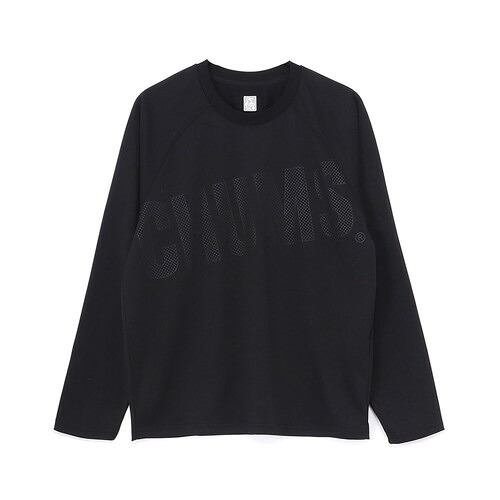 SPRING SALE開催中☆(CHUMS)チャムス エアトレイルチャムスチェストロングスリーブTシャツ (Black)