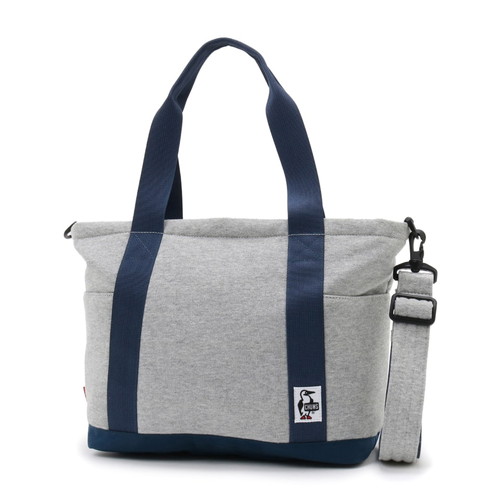 SPRING SALE開催中☆(CHUMS)チャムス オープントップトートバッグスウェットナイロン (H-Gray/Basic Navy)