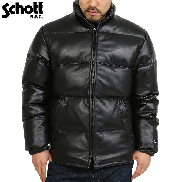 Schott ショット Ecwcsパーカー 214usd ラムレザー スリムダウン