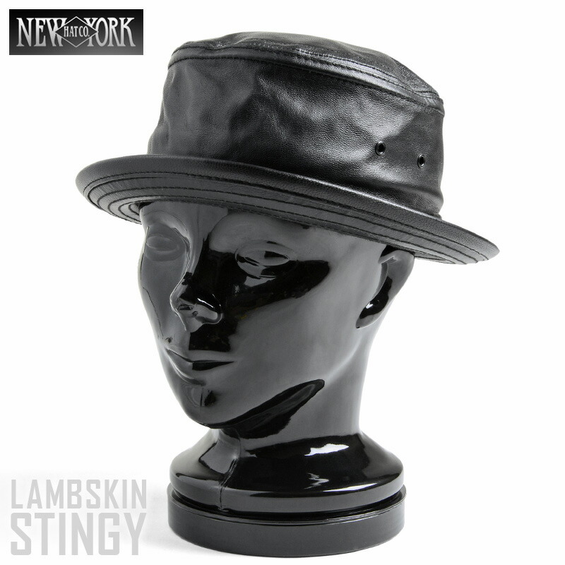 The Leather Pork Pie Which Was Made With New York Hat Lambskin Stingy 9246 Black Real Wip03 Full Of