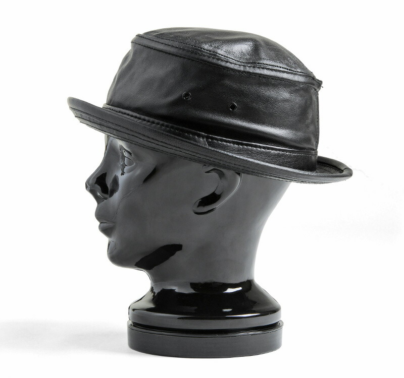 Leather Pork Pie Hat