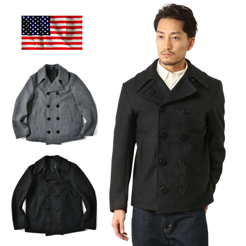 Vintage 70s 8 On Pea Coat 32 Peacoat Military Naval Wool Pembroke