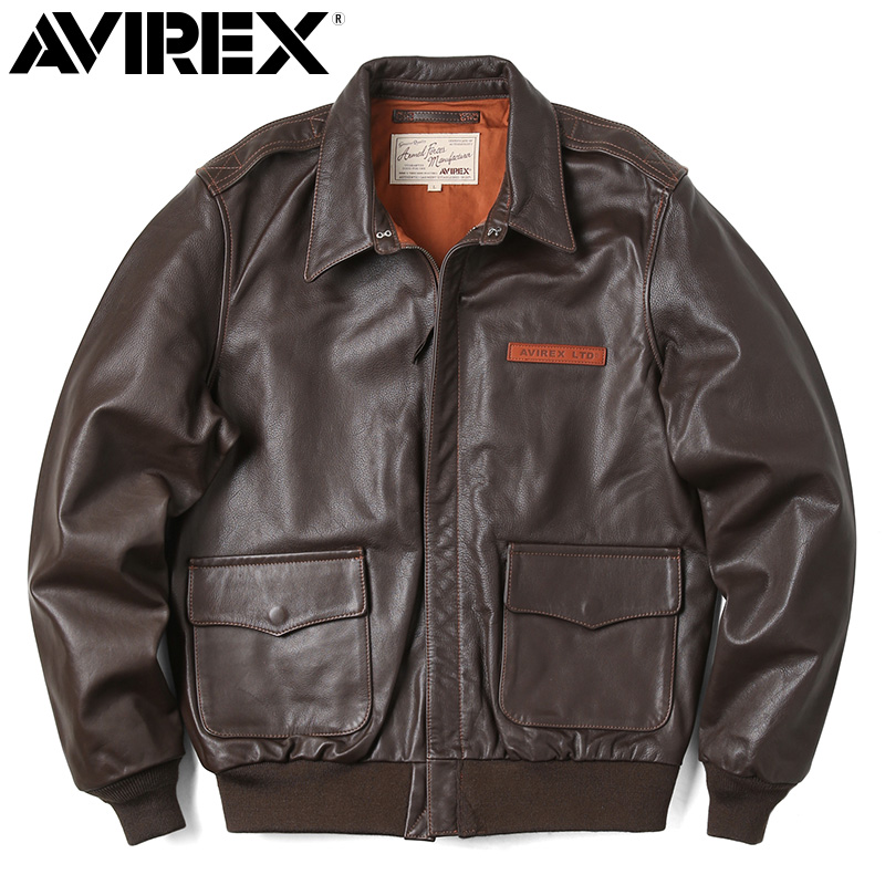 新製品の-AVIREX ア•ビレックスダブルジップライダースジャケット 