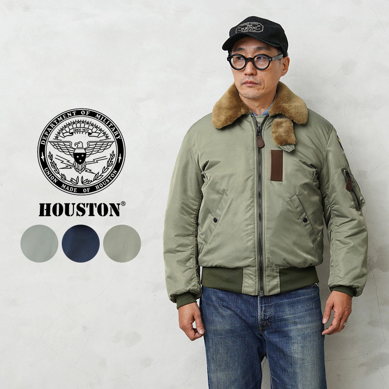 HOUSTON B-15B フライトジャケット リアルムートン 40　D452 HOUSTON B-15B フライトジャケット リアルムートン 40 D452