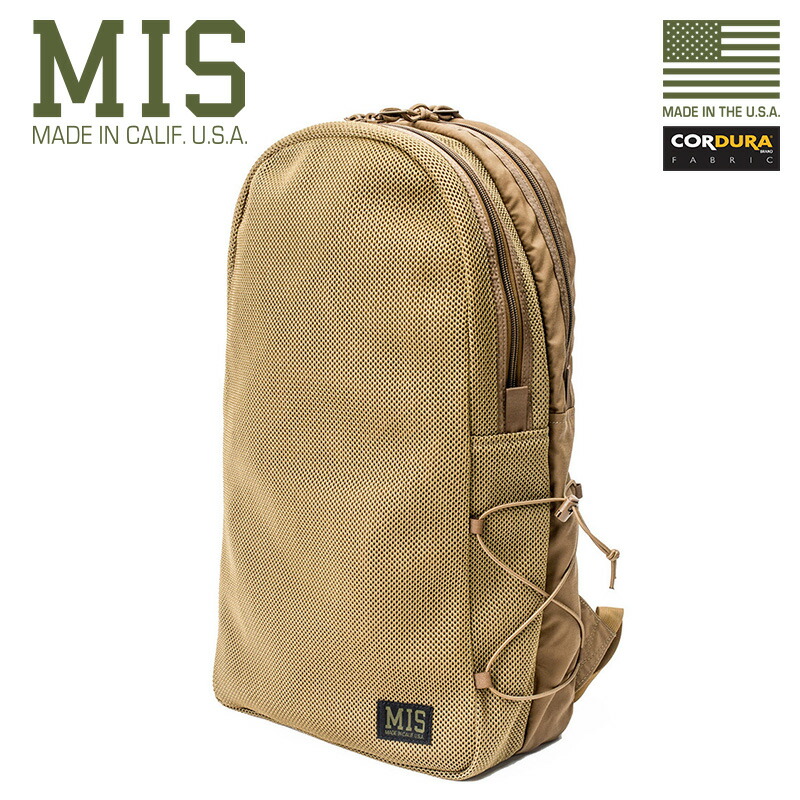 楽天ランキング1位 18 Offクーポン対象 Mis エムアイエス Mis 1016 Cordura Nylon メッシュバックパック リュックサック Coyote Brown Sx Bag かばん シンプル デザイン ワンポイント ロゴ 普段使い 街 旅行 メンズ レディース おしゃれ ブランド