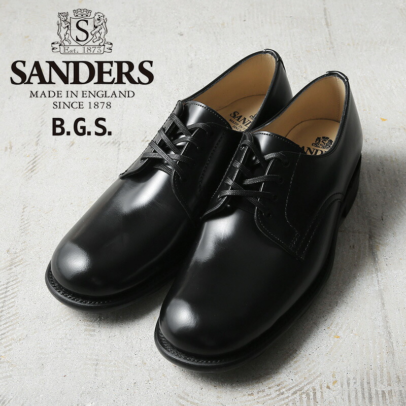 【最短即日発送】SANDERS サンダース B.G.S. COLLECTION 1945B1 B.G.S. PLAIN TOE プレーントゥ ダービーシューズ【クーポン対象外】【T】｜革靴 ミリタリーシューズ メンズファッション 外羽根 レザー 本革 ポリッシュドレザー ダイナイトソール